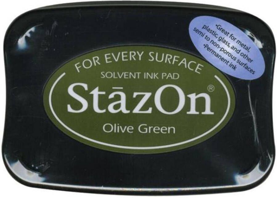 Tsukineko Stazon sneldrogend stempelkussen Olive Green