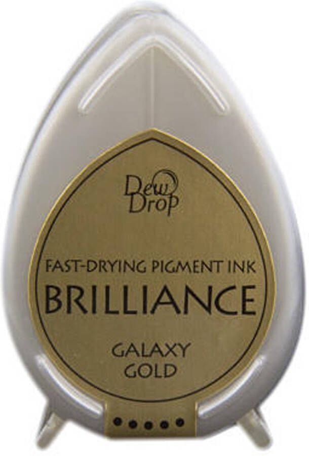 Tsukineko Stempelkussen Brilliance dew drop ink pad galaxy gold 1 stuk metallic goud