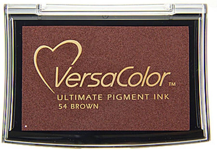 Tsukineko Versacolor zuurvrije stempelinkt pigment inkt milieuvriendelijk 54 brown donkerbruin bruin groot stempelkussen