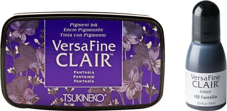 Tsukineko VersaFine Clair Stempelkussen met Navulling Paars Fantasia