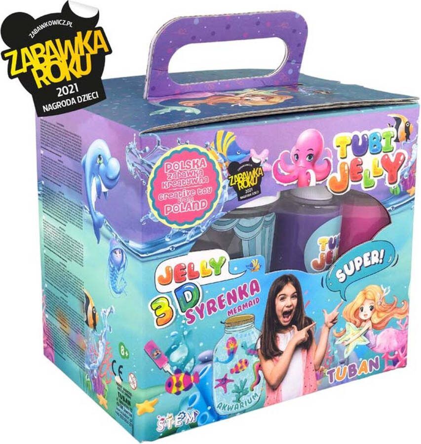 Tuban Tubi Jelly Set With 6 Colors And Small Aquarium – Mermaid