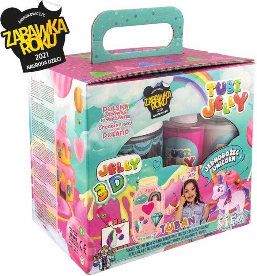 Tuban Tubi Jelly Set With 6 Colors And Small Aquarium – Unicorn