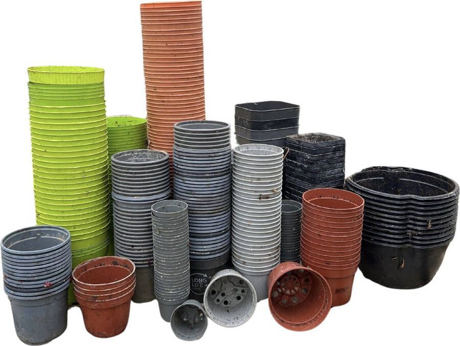 Tuin de Bruijn Kweekpotjes 2e kans hergebruik 100 stuks 30x ø10 cm 40x ø12 cm 30x ø13 cm