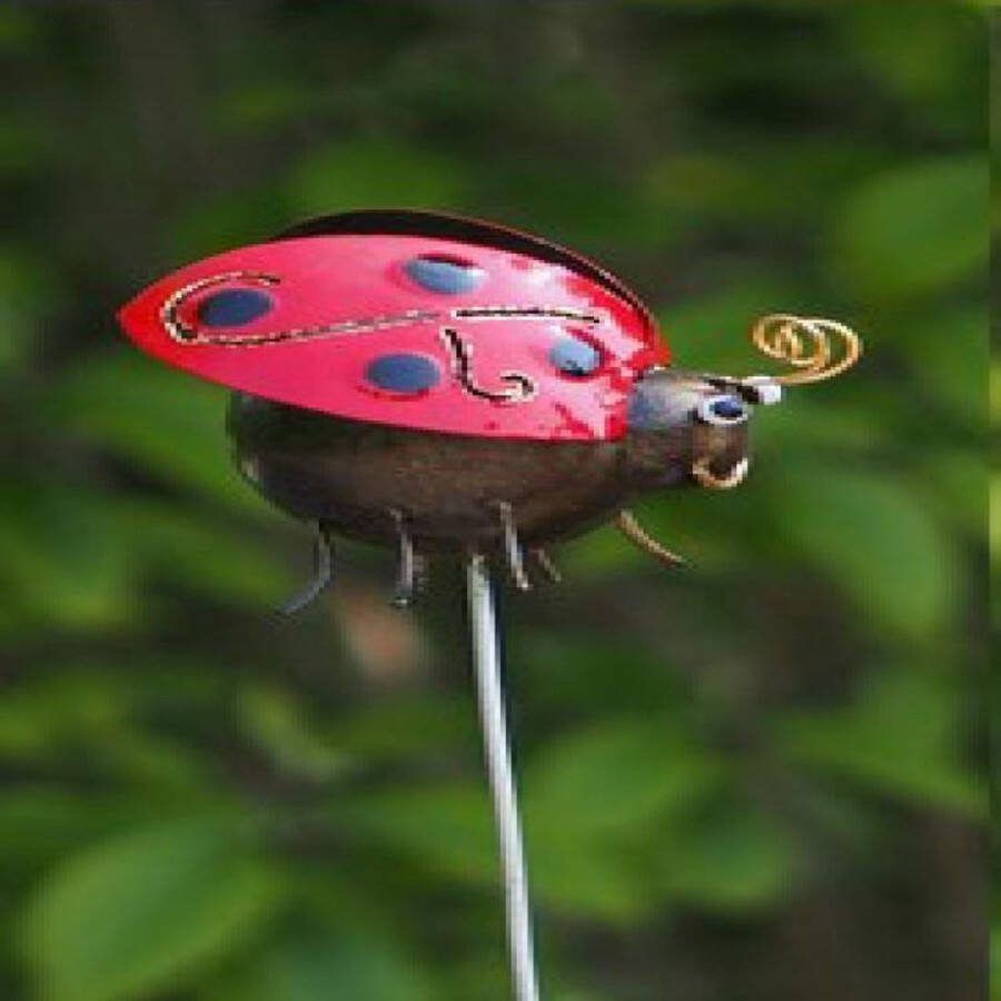 Tuin-kunst Tuinsteker lieveheersbeestje Metalen kleine tuinsteker voor pot of border