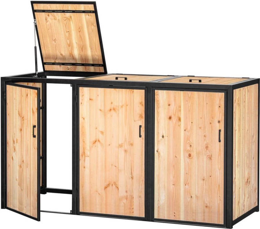 Tuindeco Containerberging Tresco Drie containers Met zwart stalen frame