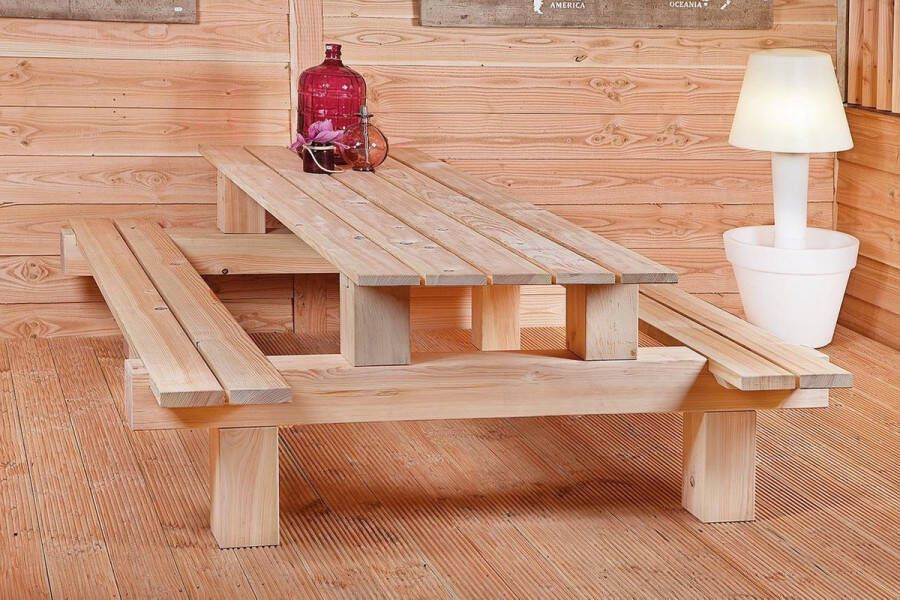 Tuindeco Picknicktafel Lariks Boss 250 x 180 cm geschaafd