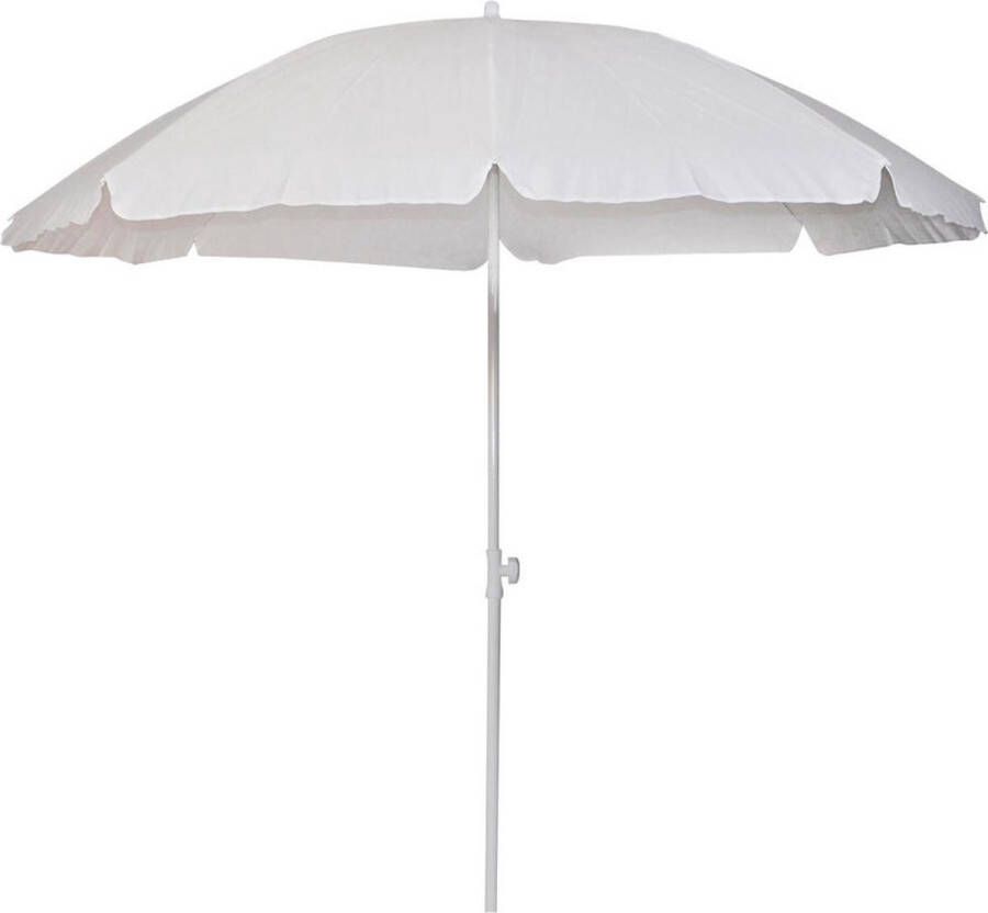 Tuinexpress.nl Strandparasol wit 200 cm Strandparasol met knikarm Kleine parasol Kinder parasol