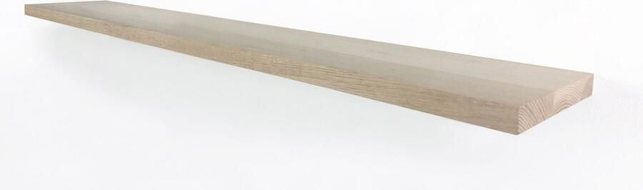 Tuinexpress.nl Wandplank zwevend eiken recht 150 x 20 cm 25 mm Eikenhouten wandplank Zwevende wandplank Fotoplank Boomstam plank Muurplank zwevend