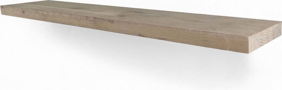 Tuinexpress.nl Zwevende wandplank 110 x 20 cm van gebruikt steigerhout Wandplank hout Wandplank zwevend Boomstam plank Muurplank zwevend