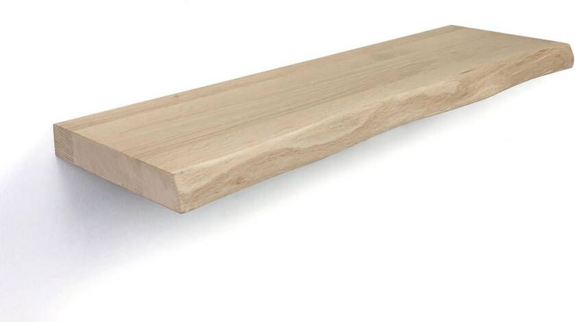 Tuinexpress.nl Zwevende wandplank 150 x 20 cm eiken boomstam Wandplank hout Fotoplank Boomstam plank Muurplank zwevend