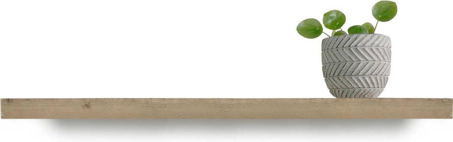 Tuinexpress.nl Zwevende wandplank 60 x 20 cm van gebruikt steigerhout Wandplank hout Wandplank zwevend Boomstam plank Muurplank zwevend