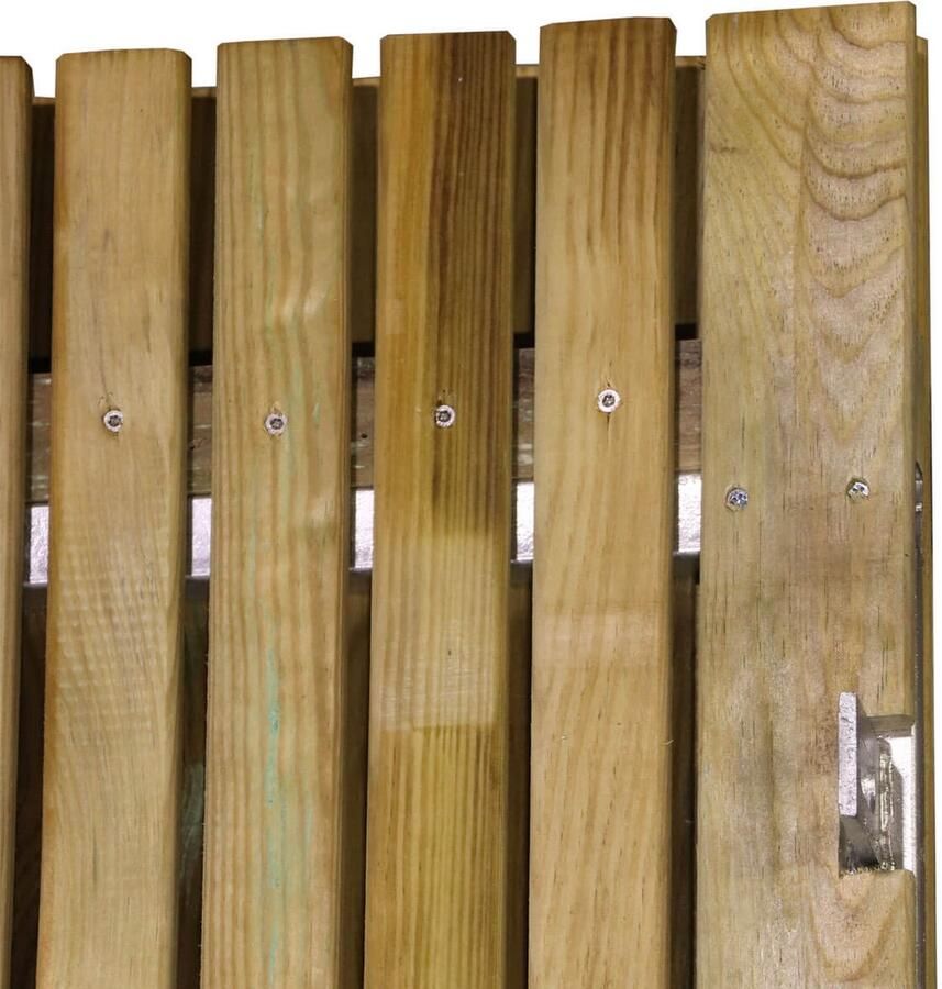 Tuingigant Vence Schutting tuinpoort compleet Zwart grenen Zwarte details 140 cm