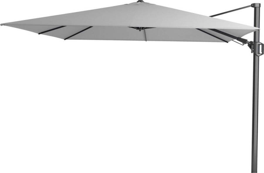 Platinum Challenger T2 Parasol 300x300cm Licht Grijs Licht Grijze Zweefparasol Vierkant