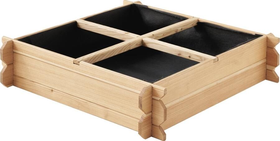 Tuintoppers Moestuinbak met Worteldoek Larikshout 80 x 80 cm