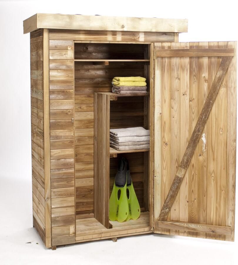 Tuintoppers Tuinkast Berging met Deur Grenen 130 x 69 cm