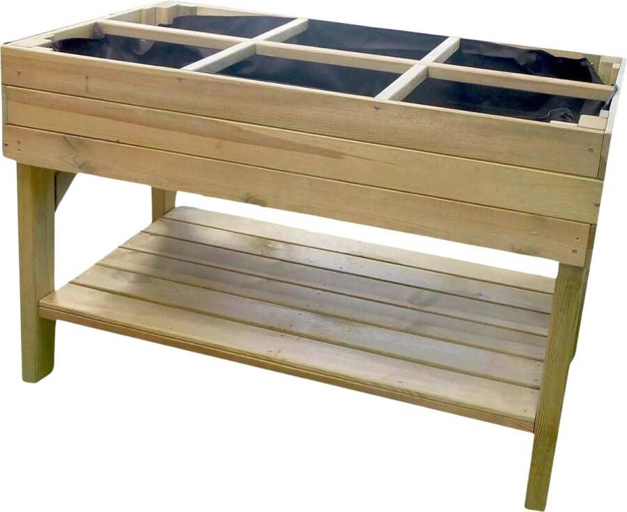 Tuintoppers Verhoogde Moestuinbak met Worteldoek Grenen 120 x 60 cm