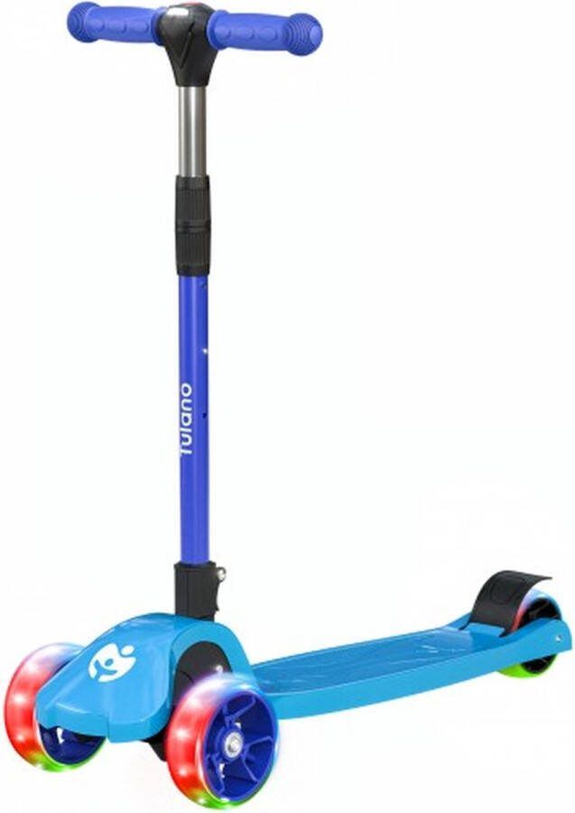 Tulano Rookie 25 LED kinderstep step blauw lichtgevende wielen en koplamp rem