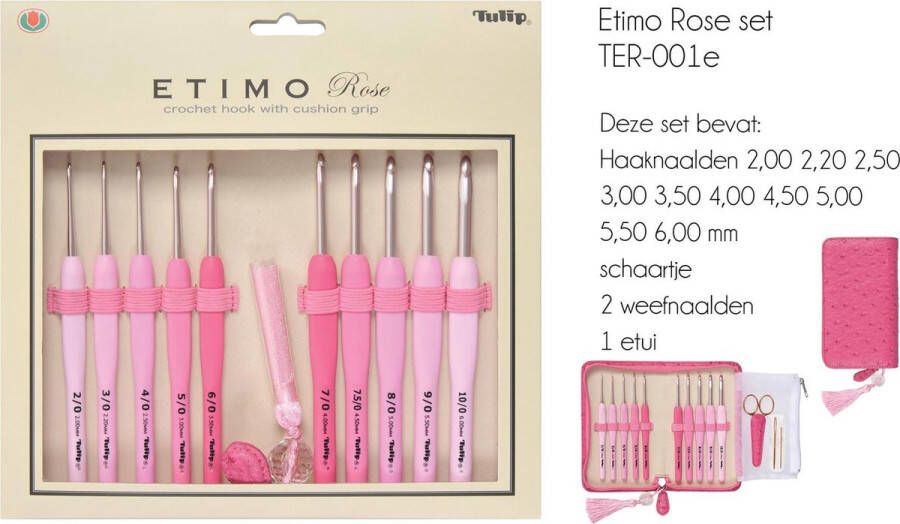 Tulip Etimo Rose haaknaalden set softgrip 1st