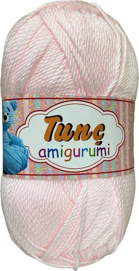 Tunc amigurumi de hobbyvlinder 5 bollen zacht roze (977) amigurumi acrylgaren 100 grams haakgaren pendikte 4 a 5mm