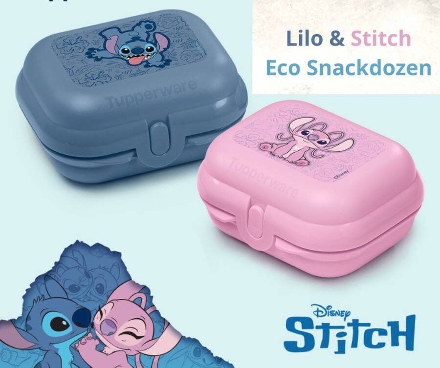 Tupperware 2 eco snackdozen small Lilo & Stitch
