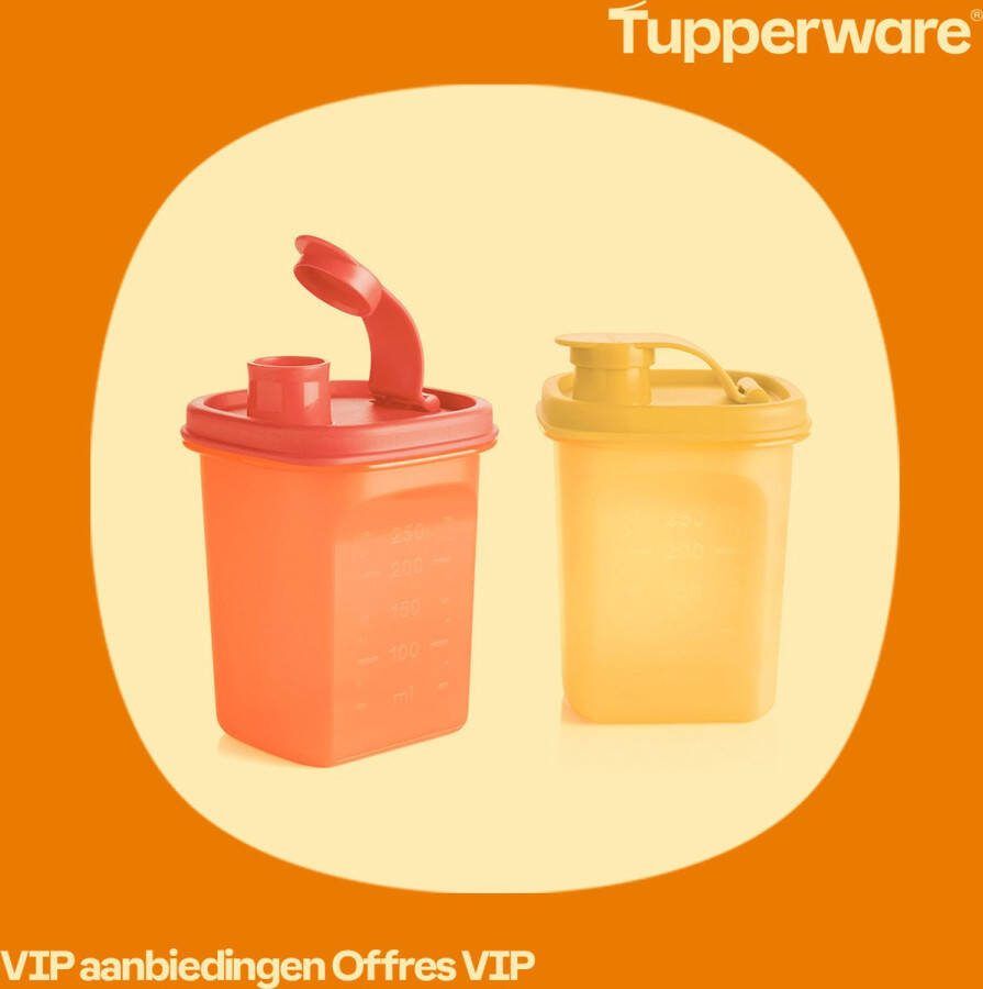 Tupperware 2 schenkkannetjes 350ml