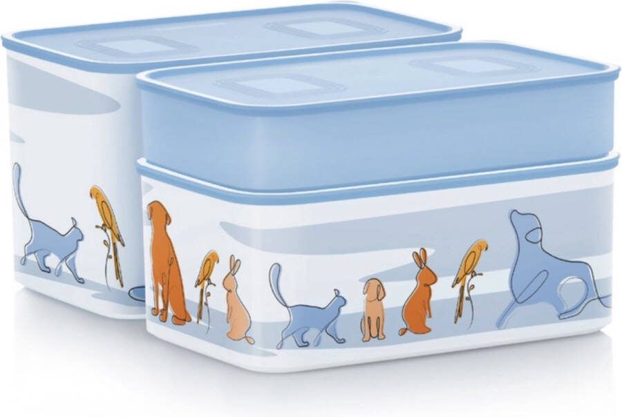 Tupperware bewaardoos clickplus Dieren set 3 dozen