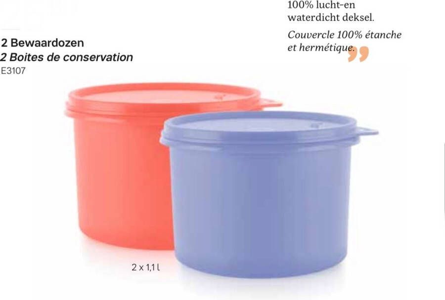 Tupperware bewaarkommenset 1.1L