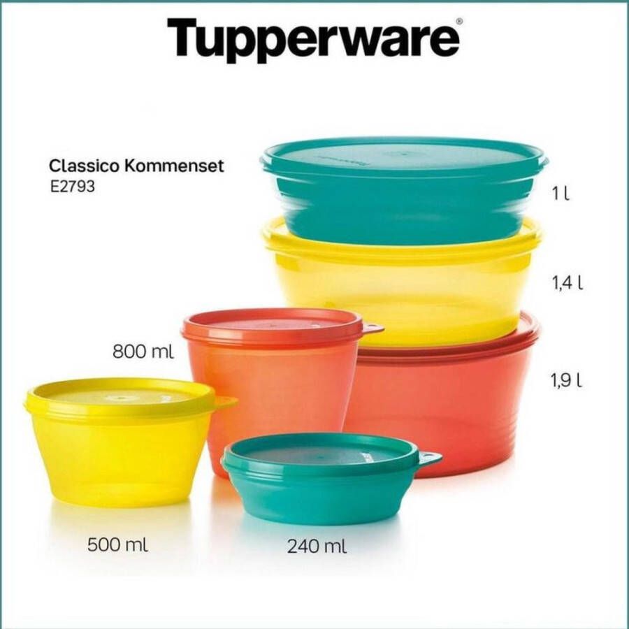 Tupperware Classico bewaardozen Essentials Set — 6 stuks