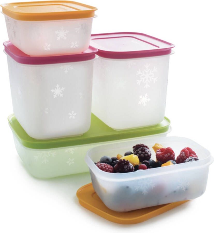 Tupperware SET (5) Diepvriesdozen plus van