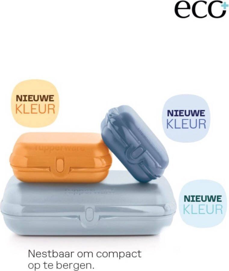 Tupperware eco dozen (snackdoosjes) nieuwe kleur