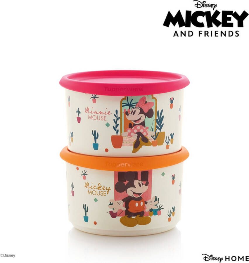 Tupperware Mickey & Minnie mouse retro (set van 2)