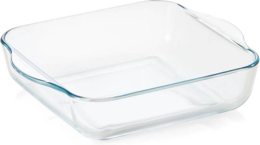 Tupperware ovenschaal — Premiaglass vierkant 1 9 L