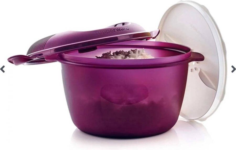 Tupperware Rijstkoker 3l paars voor in de Magnetron