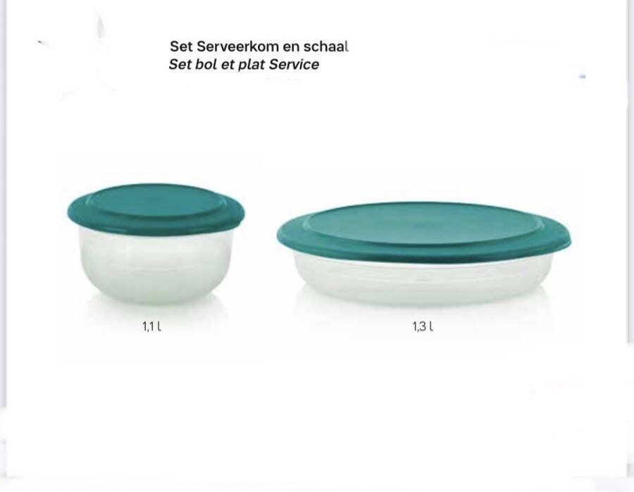 Tupperware serveerkommen set -groen