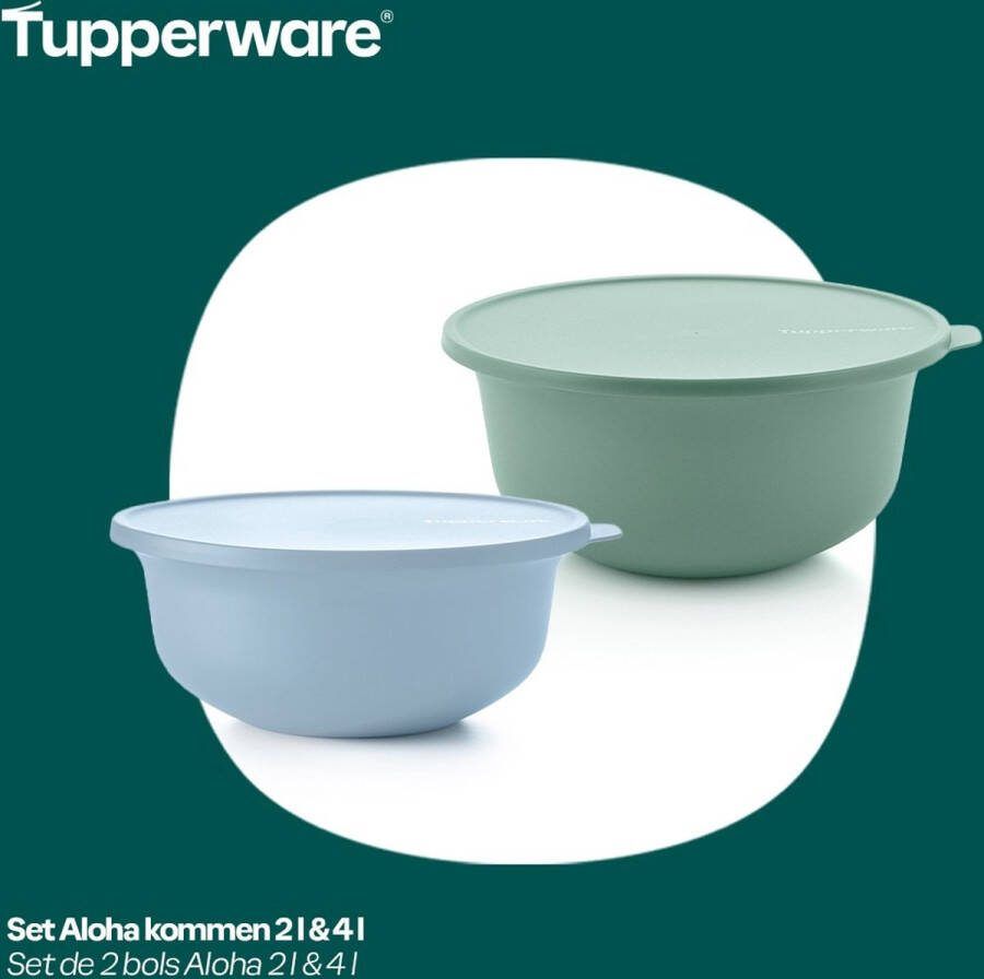 Tupperware set 2 Aloha kommen 2l & 4l