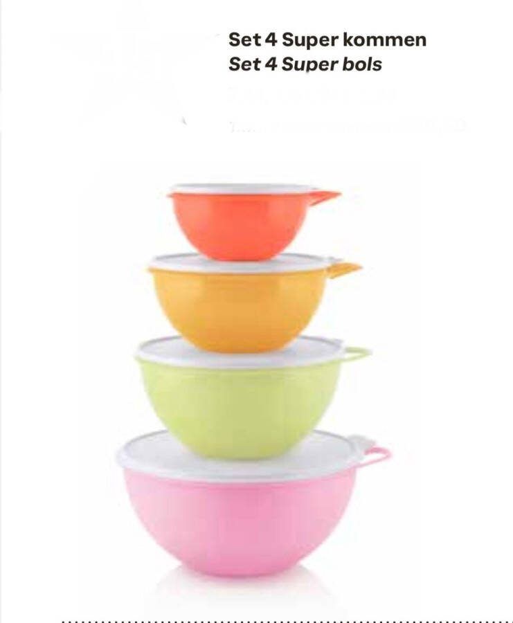 Tupperware set 4 super kommen