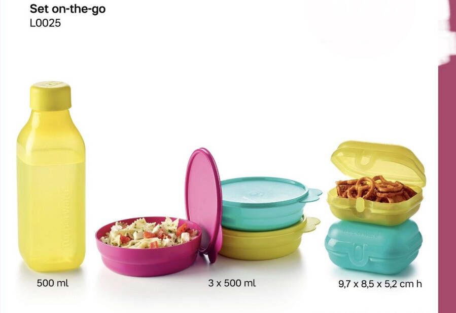 Tupperware set on the go