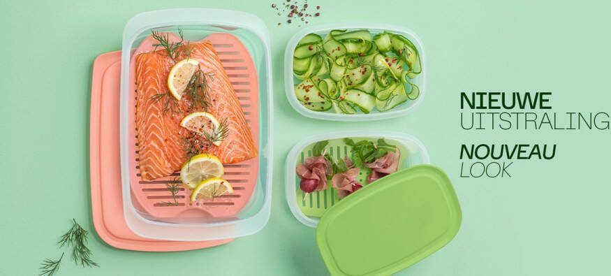 Tupperware set stapelschalen 1.5L-640ml 260ml