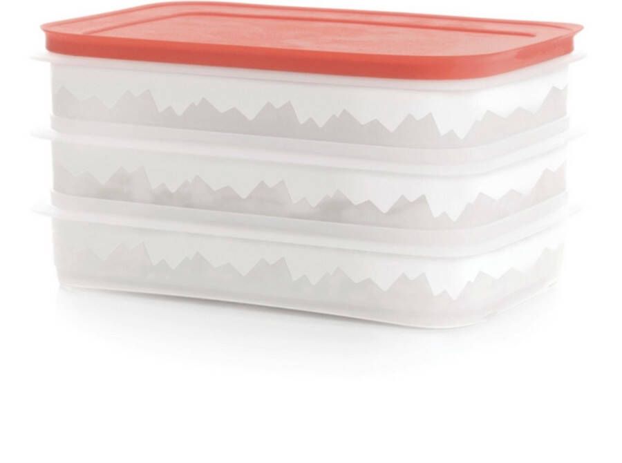Tupperware Stapeldrie vleeswarendoos voor koelkast en diepvries bestemd — 3x 675 ml
