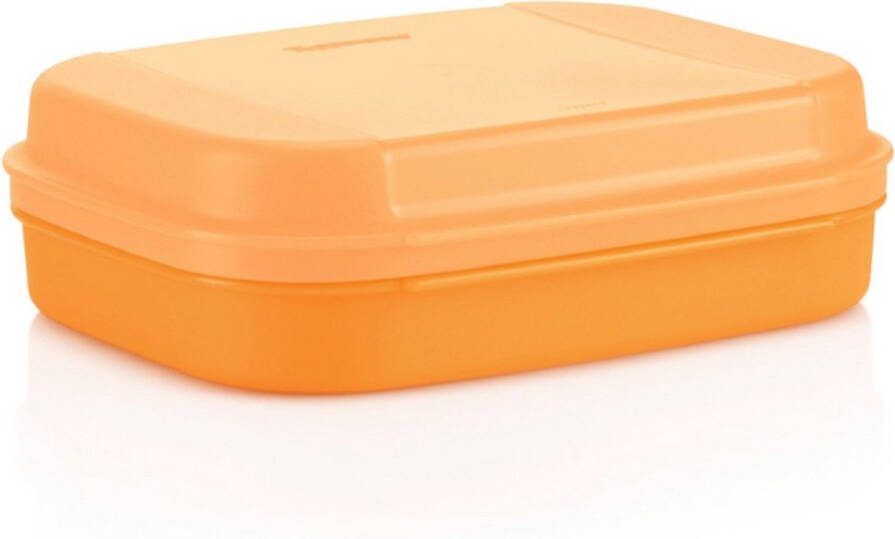 Tupperware varia scharnierdoos laag oranje
