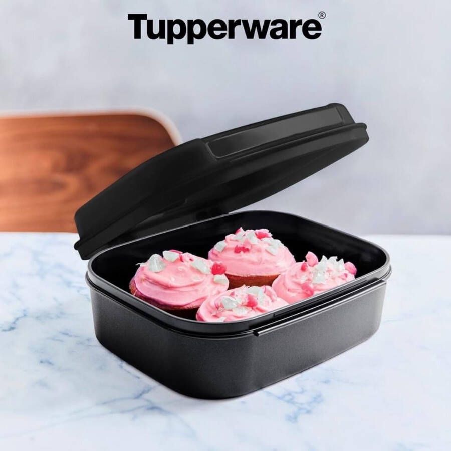 Tupperware varia scharnierdoos zwart