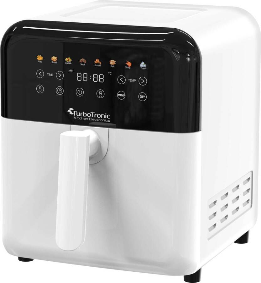 TurboTronic AF190 Digitale Airfryer Heteluchtfriteuse 6 Liter Wit