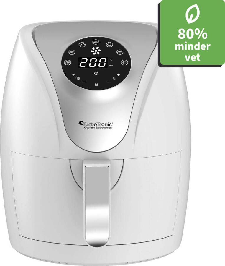 TurboTronic AF9D Digitale Airfryer Heteluchtfriteuse 3 5 Liter Wit