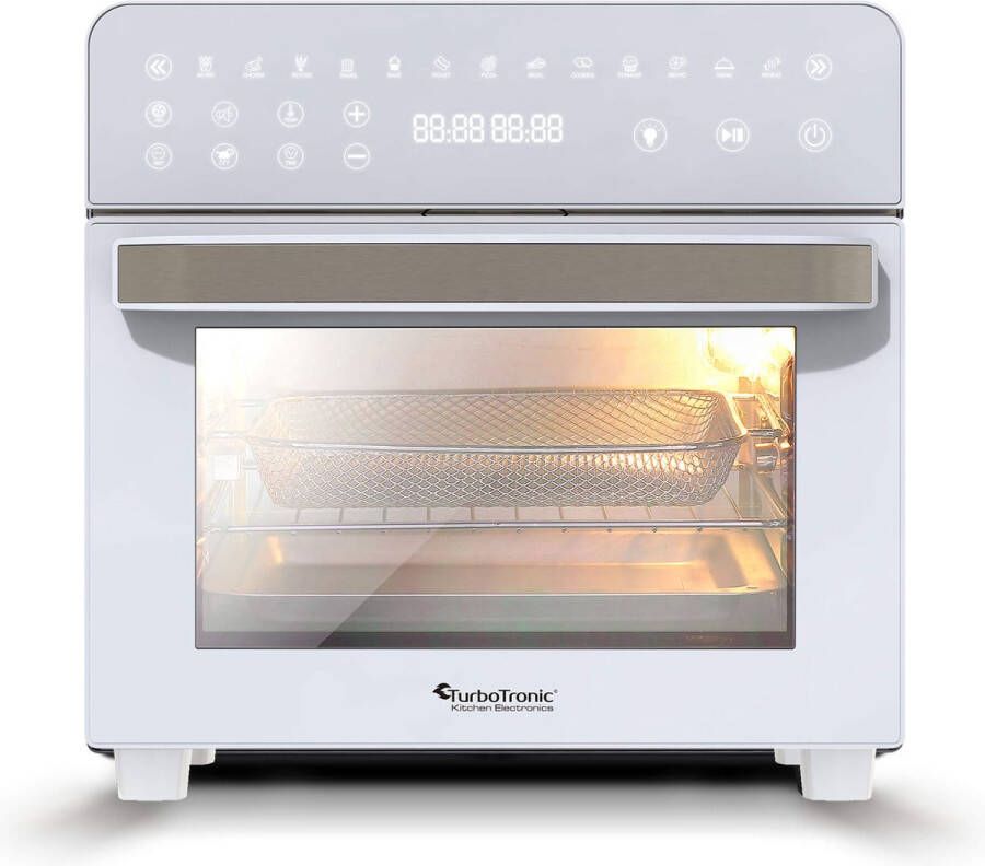 TurboTronic AFO14 Airfryer XXL en Oven met 13 Kookprogramma s 14 Liter Wit