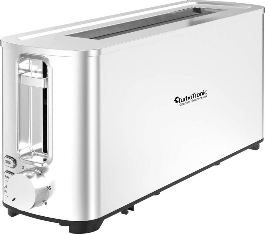 TurboTronic BF14 Broodrooster Toaster met Extra Brede Sleuf 2 Boterhammen RVS