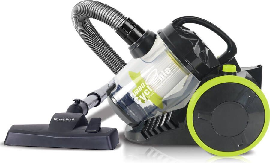 TurboTronic CV07 Stofzuiger zonder Zak Vacuum Cleaner Zwart Groen