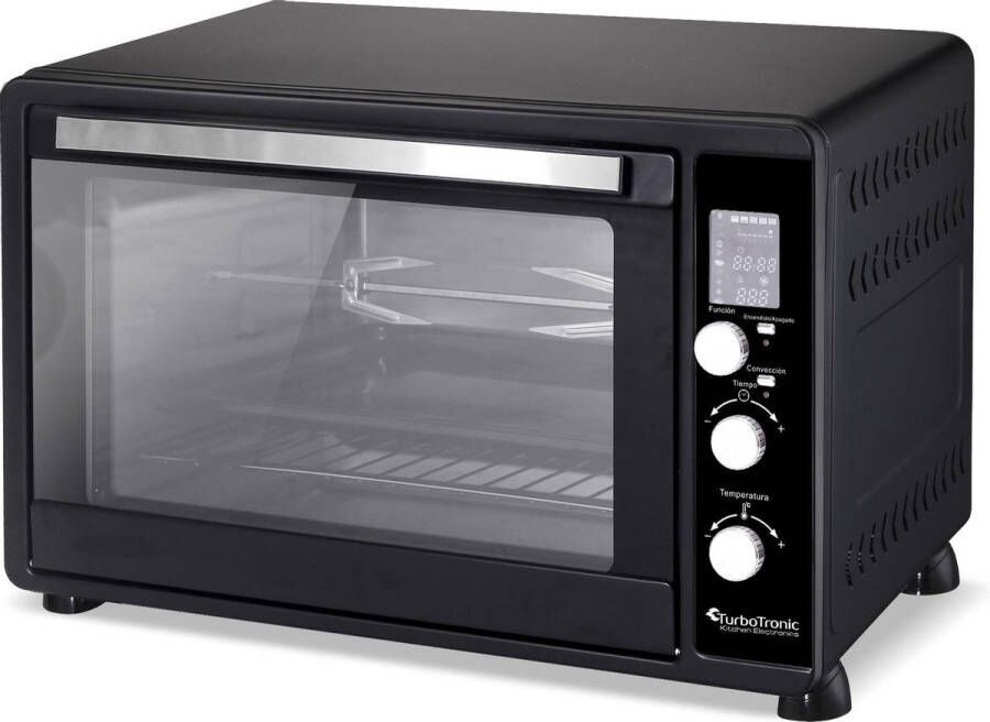 TurboTronic Dev45 Digitale Elektrische Oven 45 Liter Zwart