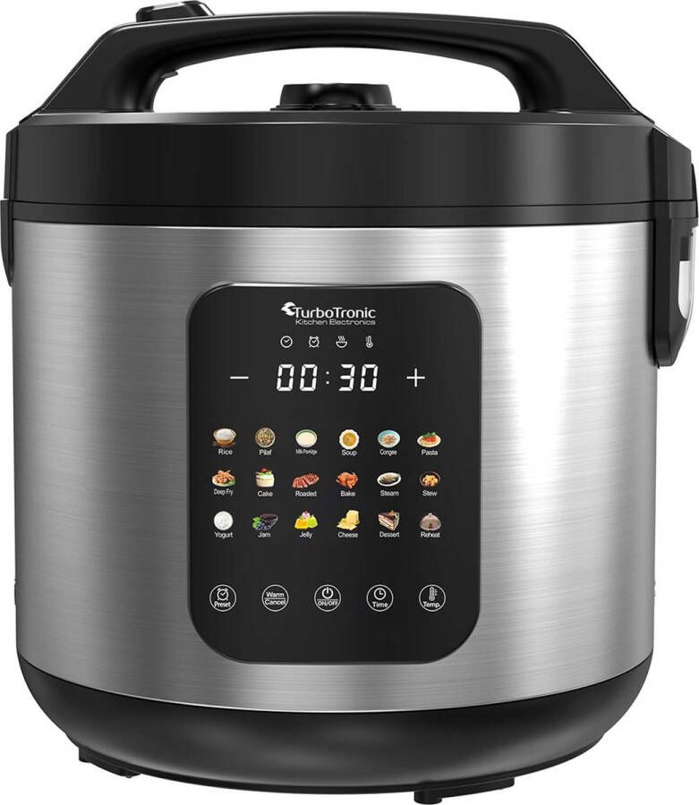 TurboTronic DMC18 Multicooker met 18 Kookprogramma's 5 Liter RVS