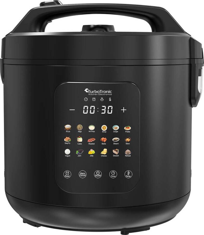 TurboTronic DMC18 Multicooker met 18 Kookprogramma's 5 Liter Zwart