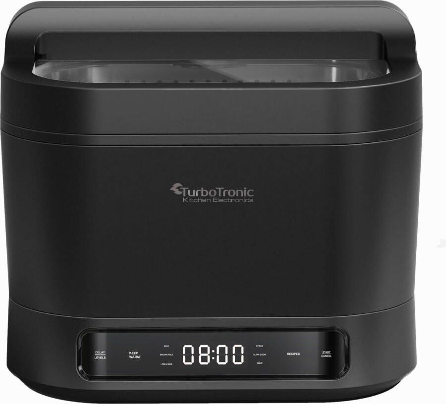 TurboTronic DMC20 Multicooker met 6 Kookprogramma's 4 Liter Zwart